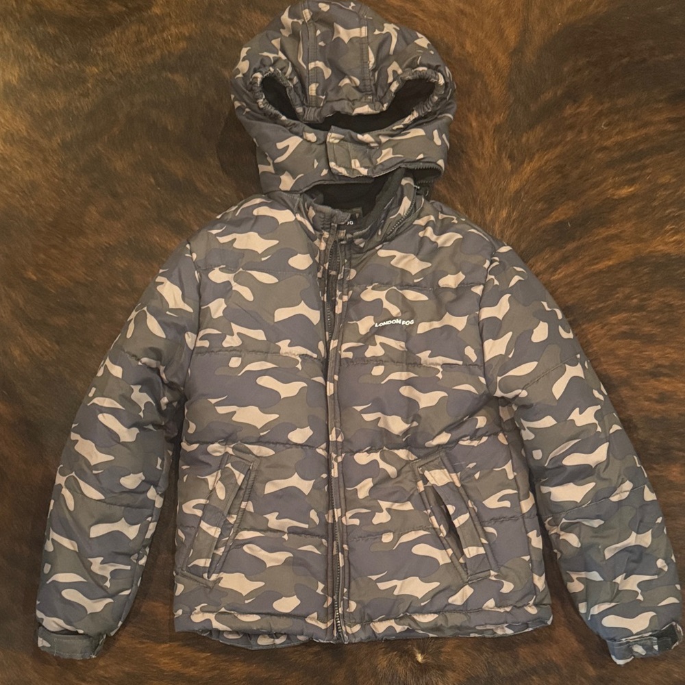 London Fog Camouflage Puffer Jacket